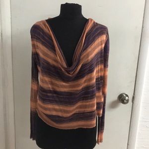 BCBG peach and plum knit sweater
